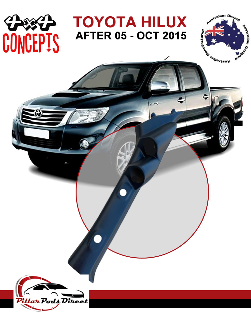 TOYOTA HILUX AFT 05 DOUBLE PILLAR POD BLACK