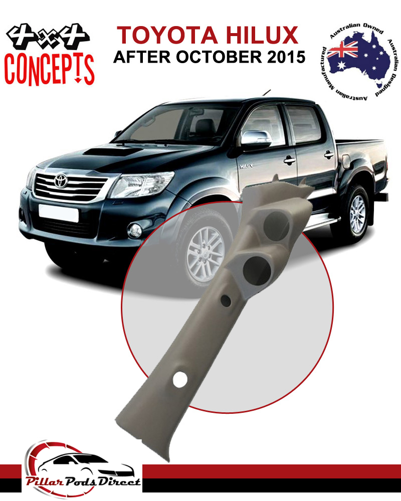 TOYOTA HILUX AFT OCTOBER 2015 DOUBLE PILLAR POD GREY